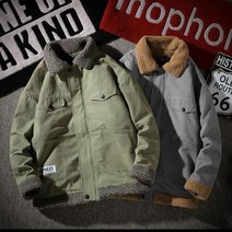 JC.MALL겨울 양털 기모 빅사이즈 무스탕 남성 벨벳 코트 남자재킷 등산복 자켓 남자자켓