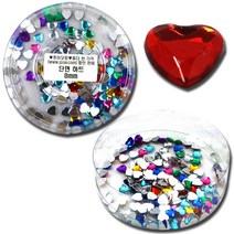 쪼아닷컴 비즈 붙여서 사용하는 비즈공예, 통 단면 하트 8mm