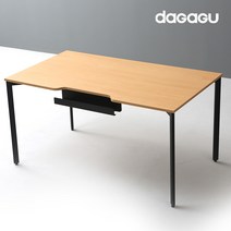 다가구 페르마타 멀티탭 타입 1200 x 800 컴퓨터책상, 비치(상판):블랙(프레임)