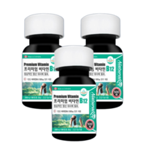 프리미엄 비타민B12 고함량 수용성 비타민비 12 270정 9개월분, 비타민B12 고함량 256mg 90정 3박스
