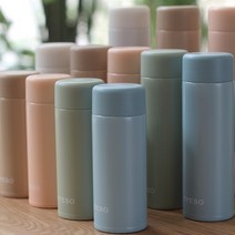 히카리 미니 무광 텀블러 보온병 120ml 200ml, 120ml브라운