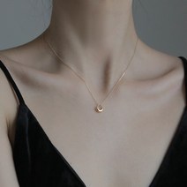 2020 순은 기하학 동그라미 목걸이 여 ins 심플 체인 실버 액세서리 N015