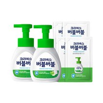 버블핸드워시 손세정제 퓨어애플 250ml 2입+리필 200ml 4입, 핸드워시 퓨어애플 250ml 2입+리필 200ml 4입