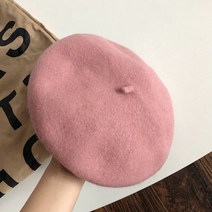 베레모자 여성 겨울 가을 트렌드 단아한 어텀 무드 양털 코트 화가 꽃봉오리 얼굴이 작아 보인다, 고퀄 (54 -58cm )조절가능, 가죽 분말