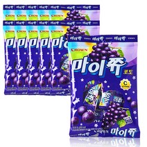 크라운 마이쮸 포도 필로우 92g x10봉/ 마이쥬