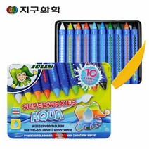 지구화학 졸리 아쿠아 (수채) 크레용 10색 미술놀이재료 맘아트, 단품