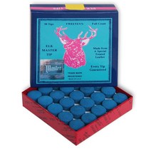 Tweeten Elk Master 당구 큐 팁 - 1박스 50개 사이즈 (12mm) [미국 직배송]