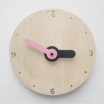 벽시계 침실 거실 장식 인테리어 일본 패션 크리 에이 티브 라운드 디지털 음소거 방 홈 간단한 걸이, 다른, 원형 시계 핑크 + 블랙 22cm