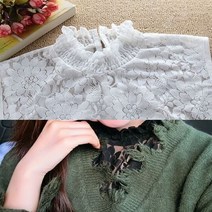 반하나쇼핑 니트카라 플라워레이스 프릴카라