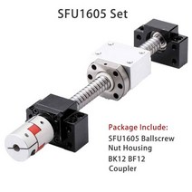 C5 볼 스크류 SFU1605 맞춤형 엔드 가공 CNC 기계 부품 베어링 너트 하우징 BK BF 모드 3D 프린터 사용, 11 750mm