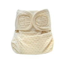 [베이비앙] 입체형 똑딱이형 찍찍이형 통풍이 잘 되는 무형광 기저귀커버, 23오가닉 기저귀 커버 땡땡이, 1개