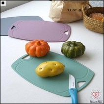 1인가구맞춤 가정용 미끄럼방지 사각모양 실리콘도마 라인도마, 그레이