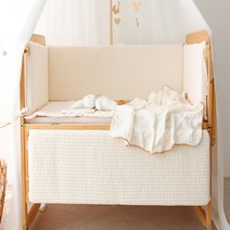 헬로미니미 [국산] 누빔 범퍼가드 아기침대 가드쿠션 범퍼가드 침대별 브랜드 맞춤형, 쁘띠라뺑 도모M, 소형