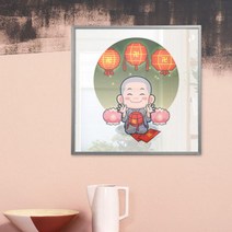 아트박스/꾸밈 iu217-즐거운하루의의사-소형메탈프레임액자, 올리브, 1타입
