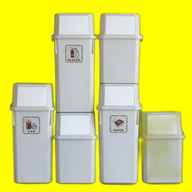 60L 가정 적층 휴지통 모리 40L 분리수거함 4p 재활용, 1개, 모리 휴지통 (60L 그레이2p+블랙2p)