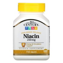 21st Century스테아르산 말토덱스트린 나이아신 서방정 250mg 110정, 250mg 21st Century