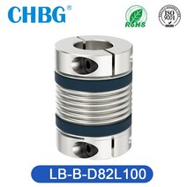 후렉시블 조인트 플렉시블 샤프트 커플 링 CHBG LB B D82L100 벨로우즈 플렉시블 모터 커플러 CNC 알루미늄 고탄성 범용 3D 프린터 카단, more to contact