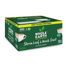 홀어쓰 스테비아 몽크 프룻 나한과 스위트너 400개입 1팩 Whole Earth Stevia Monk Fruit Sweetener 800g