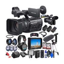 소니 HXR-NX200 Full HD NXCAM 캠코더 PAL(HXR-NX200) + 4K 모니터 Pro 헤드폰 Mic 2 x SAndis 안디스 k Ultra 64GB 카드 삼각