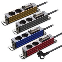 현대 4000W 고용량 고압 멀티탭 2구 3구 4구 1.5M 3M 5M 어에컨용 산업용 대용량 전기코드 오디오, 골드, 2구 1.5미터, 1개