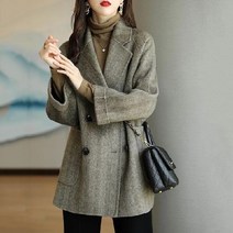 헤링본코트 겨울 여성 코트 자켓 헤링본 여성용 가을 겨울 2022