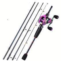 낚시 전체 키트 5 섹션 1.8-2.4m 루어 낚싯대 12 1BB 다채로운 캐스팅 릴 낚시 가방 루어 라인 가방 세트, 오른손으로 1.9M, 낚시 콤보