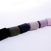 샤무드 벨벳 리본 헤어핀 재료 헤어밴드 부자재, 바이올렛차콜40mm
