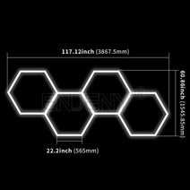 판넬외장재 써모 썸모 사이딩 패널 사용자 정의 벌집 벽 밤 빛 천장 조명 라이트 튜브 세차 워크샵 쇼 룸 홈 인테리어에 대 한라이트 바수월한 작업, 3.86Mx1.54M