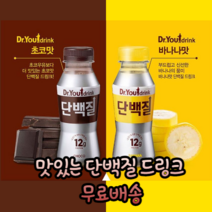 맛있는 초코맛 바나나맛 마시는 단백질 프로틴 쉐이트 드링크 고단백 음료 포만감 다이어트 식이요법 식단조절 식사대용 영양식 사무실 탕비실 간식, 12개