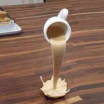 소품샵 카페 소품 포토존 장식컵 떠 있는 커피 컵 조각 부엌 장식 쏟음 매직 스플래시 아트, [04] 카키색