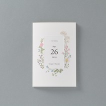 바른손카드 총판 청첩장 BH7055 봉투 스티커 포함 초안 인쇄무료, 350매 세트