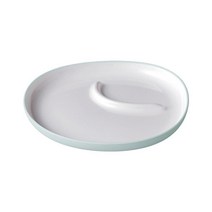 킨토 본보 유아 식기 이유식 그릇 접시 플레이트 24cm, 블루그레이