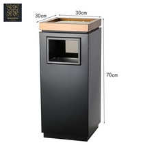 재떨이 흡연 실 업소용 스탠드 야외 건물 장 쓰레기 휴지 통 개업식 선물 문앞, 블랙골드+로즈골드 사이드피칭