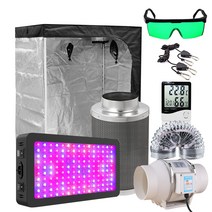Growbox 성장 텐트 풀 키트 조명 램프 4 인치 5 6/8 팬 탄소 에어 필터 TS 600-1200W 50-300cm 실내, 03 80x80x160 set