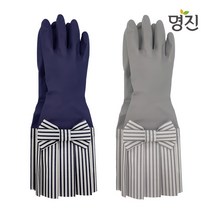 명진 코코리본 레이온 장갑 프리미엄 고무장갑 (당일출고_), 1개, 회색