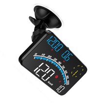 차량 속도계 hud 카플레이 모니터 5.5 인치 usb 자동차 트럭 헤드 업 디스플레이 디지털 게이지 과속 피로 운전 자동차 액세서리, 없음