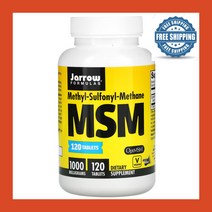 Jarrow Formulas 식이유황 엠에스엠 MSM 1000mg 120정 메틸설포닐메테인 탄산칼슘 스테아르산 MethylSulfonylMethane Calcium