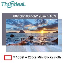 선명한 빔프로젝터 스크린 XGIMI 샤오미 DLP 프로젝터 커튼용 ThundeaL 패브릭 반사 프로젝션 60 인치 84 100, 02 84 인치