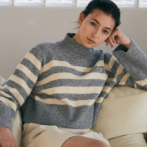 얀써틴 CLASSICAL STRIPE KNIT_GRAY (9390122)