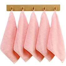 어메니티타올 40수 코마사 무형광 주방 고리수건 70g 5장 핸드타월 세트, 피치핑크 5장
