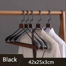 옷걸이 옷장 정리함 의류 보관 디스플레이 랙 나무 바지 5 개, B. Black