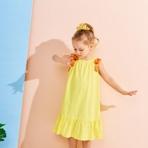 리틀스텔라 어깨배색 리본 원피스FSPMCOJ915M