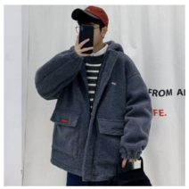 빅사이즈 남성 뽀글이 플리스 자켓 후드 양털 후리스