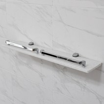 욕실플러스 욕실 국산 인조대리석 화장실 일자선반 스노우 화이트펄 크롬