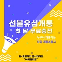 선불폰 선불유심개통 무제한요금제 1개월무료충전 당일개통 아띠모바일, [SK] 2.2GB(무료충전), 카톡채널(@아띠모바일)로 개통신청