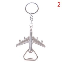 Creative Metal Model Aircraft Airplane Pendant Car Key Ring Holder Keychain Bottle Opener Weddin, C, 하나