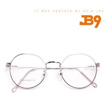 JB9 제이비나인안경 그대로착용 F1138-SHINY-SILVER 실버은테 블루라이트차단안경 시력보호 청광차단 동글이안경