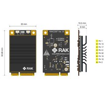RAK2287 LPWAN 집중 장치 미니 PCIe 모듈 Semtech SX1302 내장 ZOE-M8Q GPS 모듈 SPI 인터페이스 글로벌 대, 05 US915