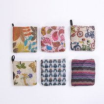 에코백 장바구니 가방 마트 접이식 일러스트 네모 휴대용 시장바구니, 자전거