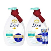 도브 바디워시 센스티브 스킨 1L x 2개+치약2개